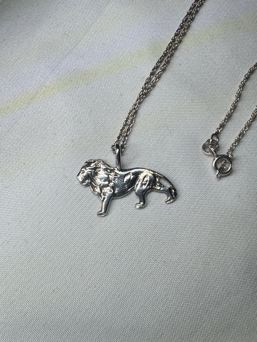 Sterling Silver Lion Pendant w/ 16in. Chain